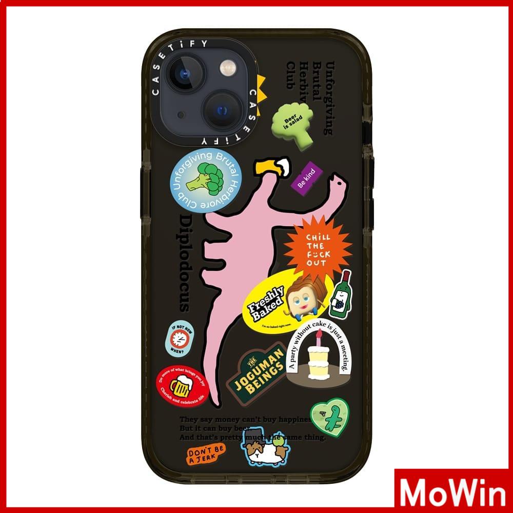 Soft Case Silikon Tebal Shockproof Motif Graffiti Dinosaurus Untuk iPhone 13 Pro Max / 12pro / 11 / 7plus