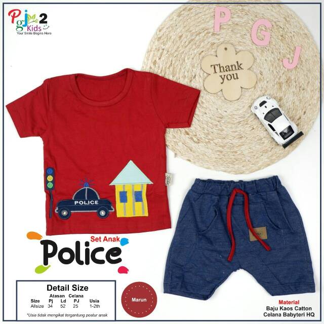 Setelan anak laki POLICE ORI PGJ KIDS