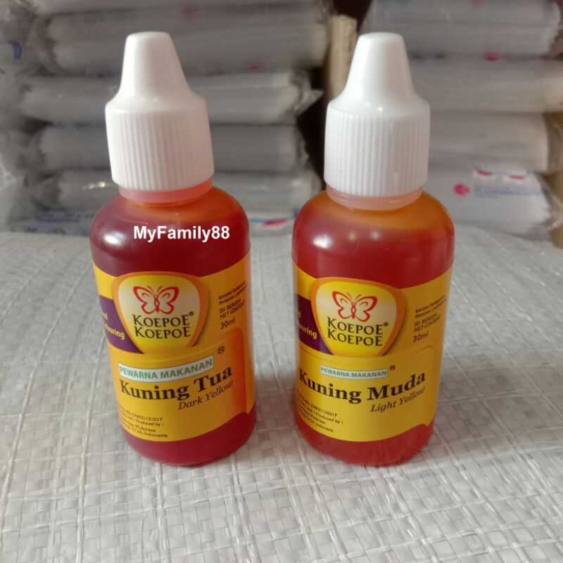 

Koepoe Koepoe Pewarna Makanan Kuning Muda | Kuning Tua 30 ml (MF8)