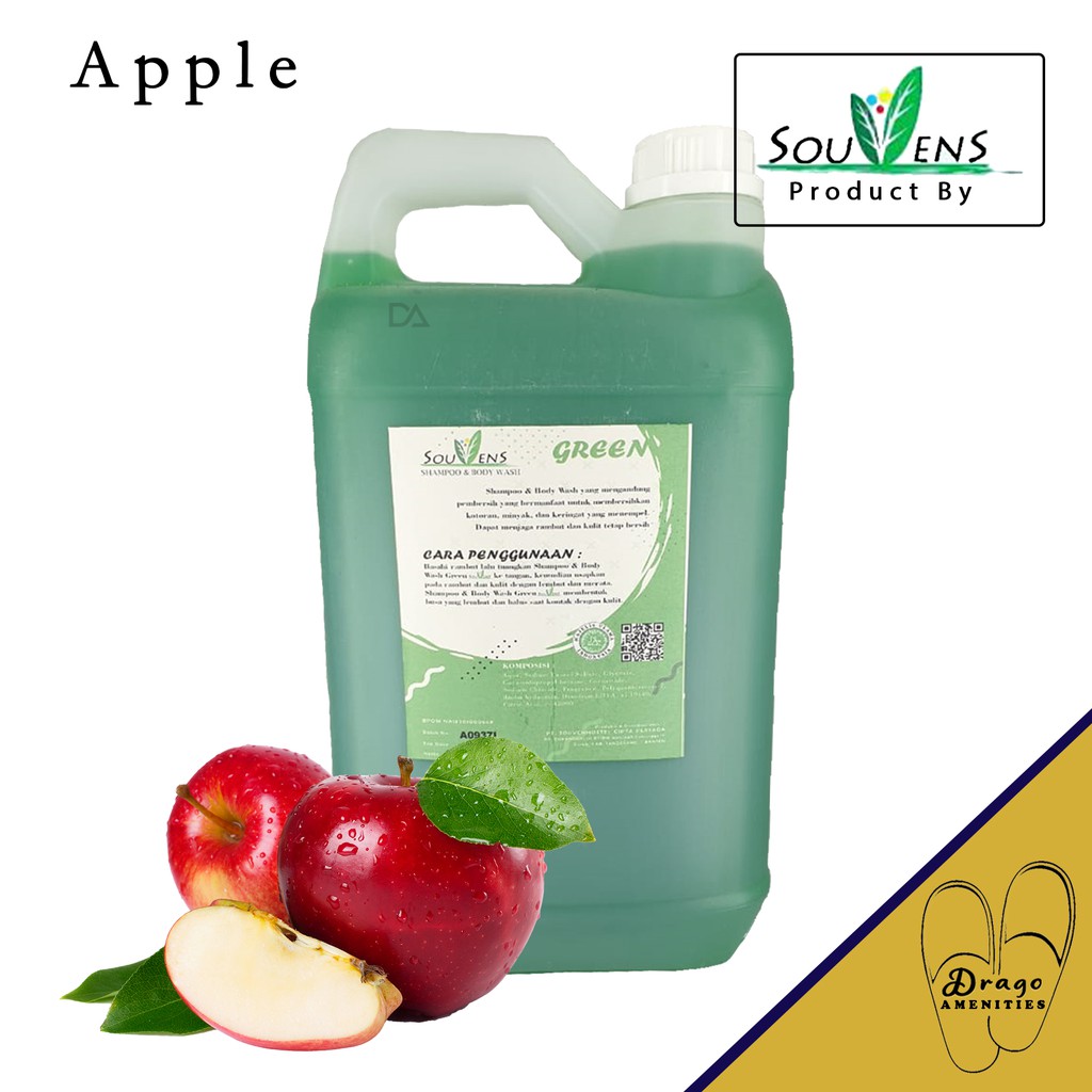 SHAMPOO AND BODY WASH 2IN1 5Liter HOTEL Wangi Aroma Strawberry Stroberi Refill SOUVENS sabun cair murah