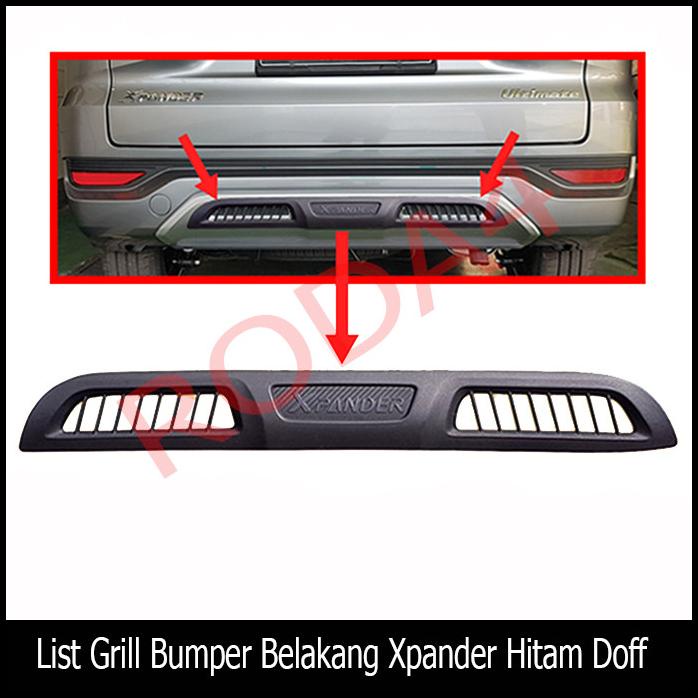 List Grill Bumper Belakang Xpander Hitam Doff