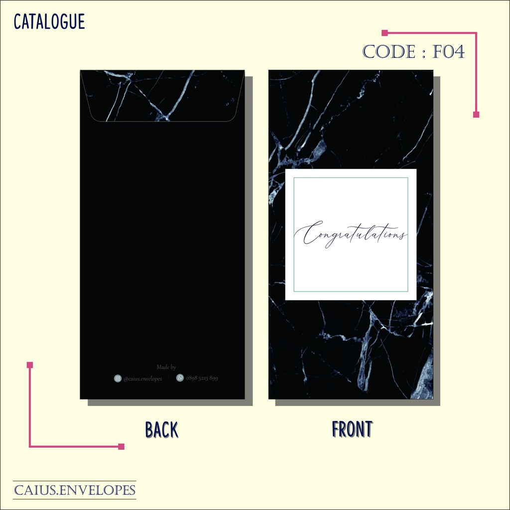 

Amplop Sumbangan / Amplop motif marble hitam