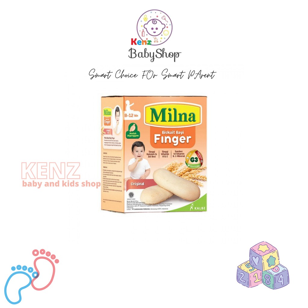 Milna Biskuit Bayi Finger Rasa Original 52Gr