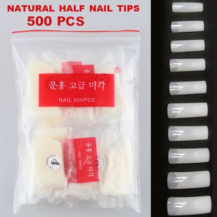 Half tip halftip kupal nail extension kuku palsu nail extension Produk Good Quality