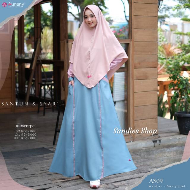 Aurany AS 09 / Gamis Aurany AS 09 / Gamis Moscrepe Warna Soft Aurany