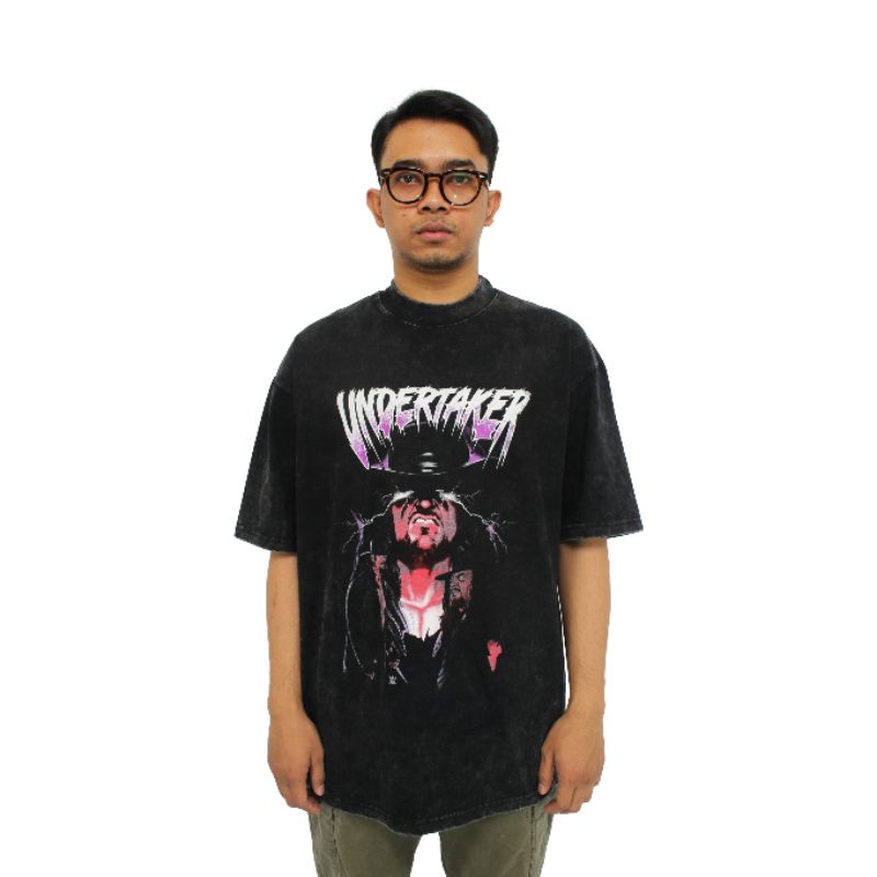 KAOS PRIA OVERSIZE TOXIC1805 UNDERTAKER HITAM PREMIUM TEE