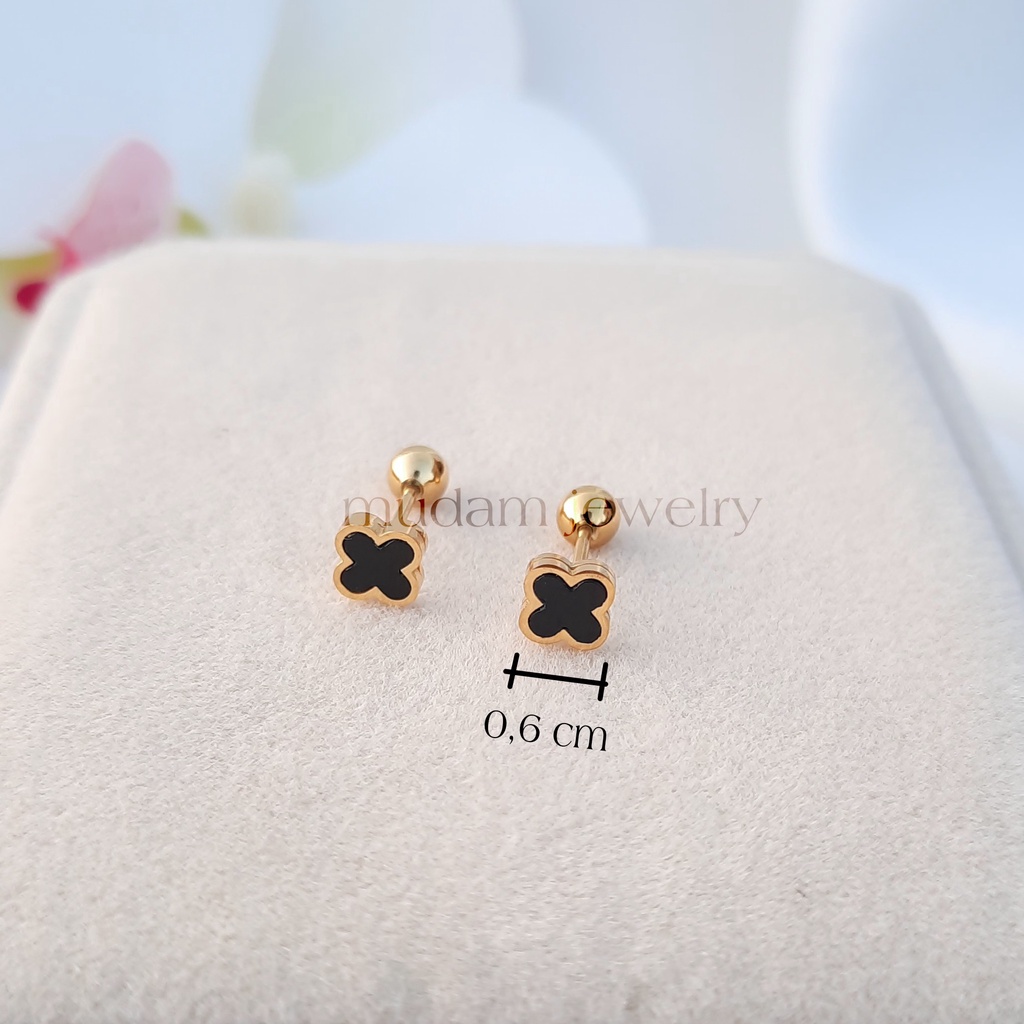 Anting Hook Macam - Macam Anting Putar Warna Gold