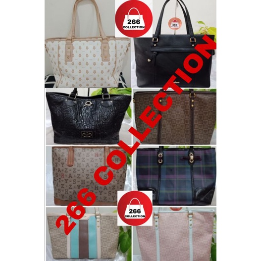 TAS TOTE KULIT BRANDED PRELOVED