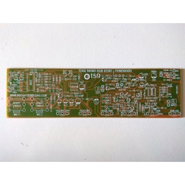 PCB tone control mono - mic - echo plus sub 159