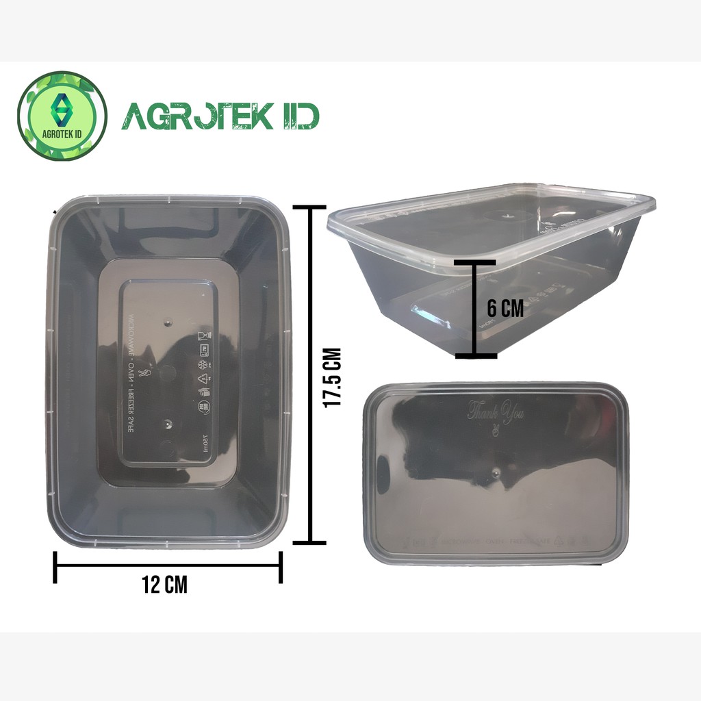 Jual WADAH MAKANAN FOOD GRADE TAHAN PANAS MICROWAVE 750 ML 1 PAK ISI 25