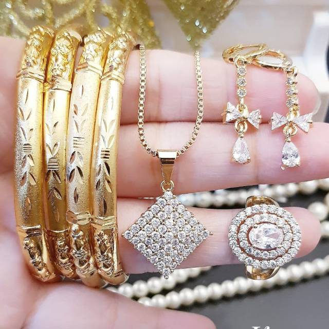 Xuping set perhiasan lapis emas 24k 1918j