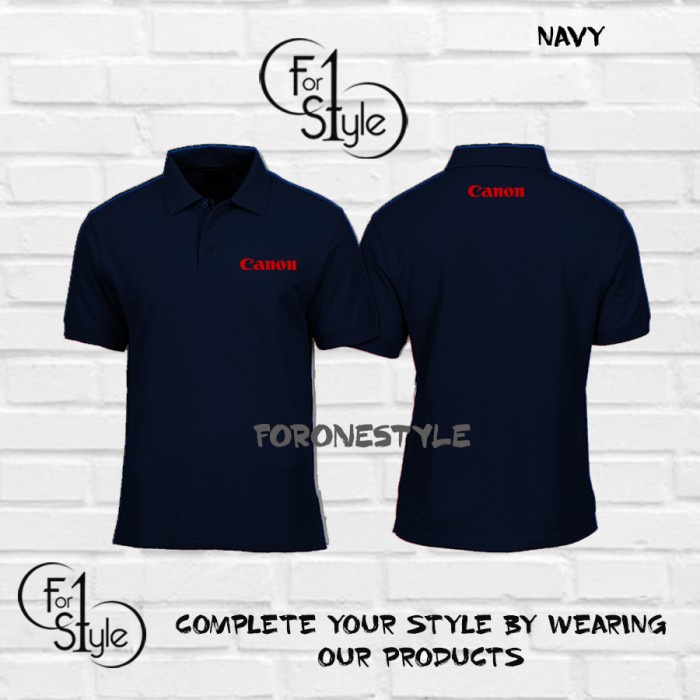 Polo Shirt Kaos Polo Camera CANON LOGO Kaos Gadget - Polo Photographer - FORONESTYLE