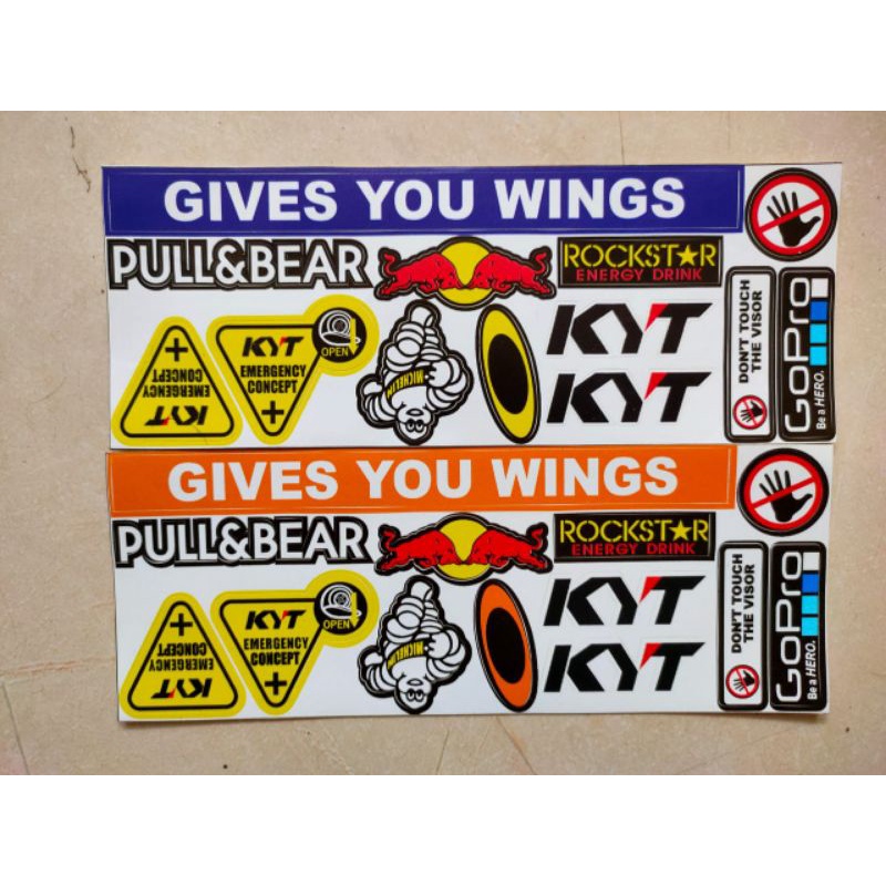 STIKER DETAIL HELM KYT KEKINIAN FULL FACE