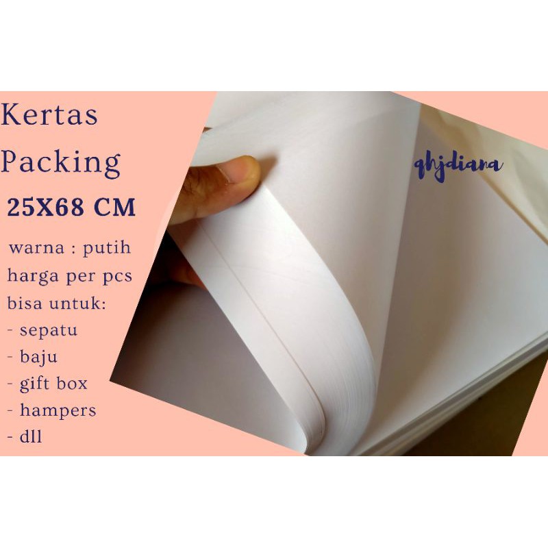 kertas packing putih kertas doorslag panjang kertas gift box kertas hampers kertas packaging k2568