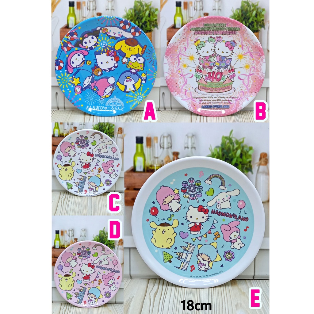 Piring Melamin Hello Kitty / Piring Melamin Karakter Sanrio / Piring Melamin Melody / Piring Hello K
