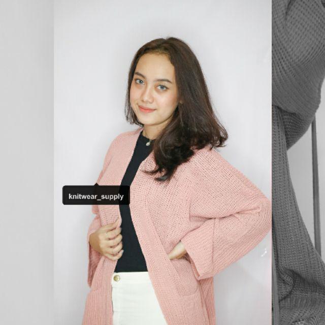 [ TEBAL ] Cardigan Rajut Oversize Wanita  |  Lavella Kardigan Rajut Oversize Outer Wanita-Warna Lain 4