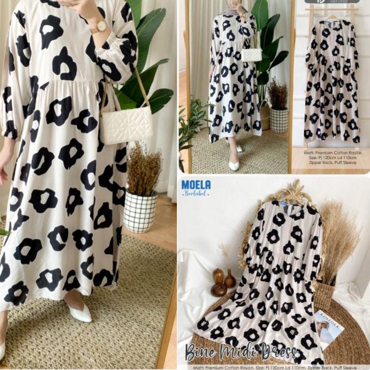 FPE Midi Ori Moela Gamis Dres Rayon Genmi Tinima Jase Bine Cimia Mono Agata Piso Bromi Rasia Valin A