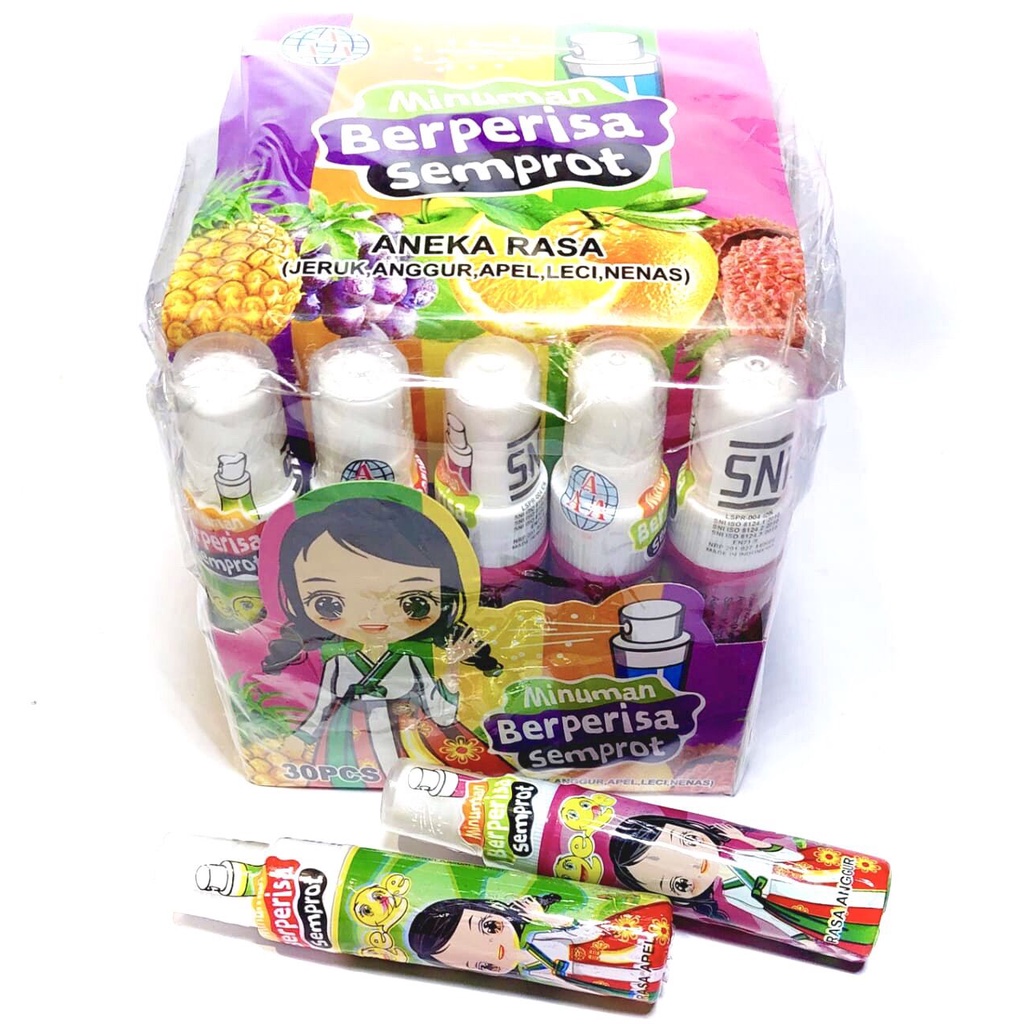 10 biji Jeli Semprot / permen semprot / permen spray semprot aneka rasa / jeli bentuk stik