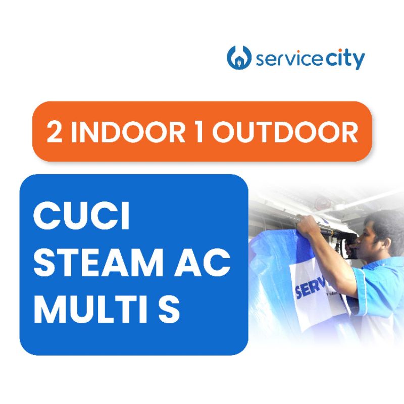 Cuci Steam AC Multi S, 2 indoor 1 outdoor