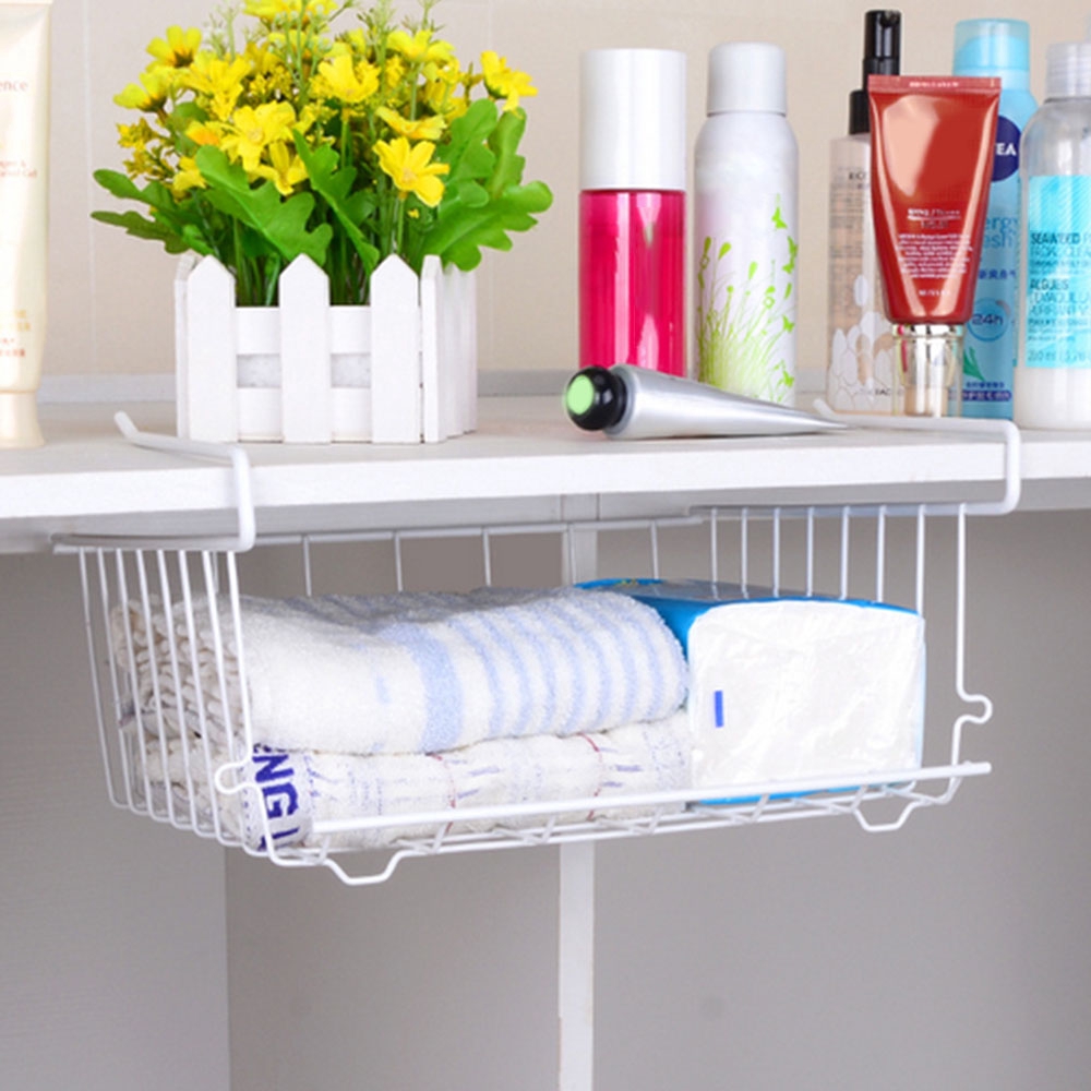 Koki Metal Hanging Basket Under Shelf Basket Storage Holder Drawer Organizer Basket K74 Shopee Indonesia