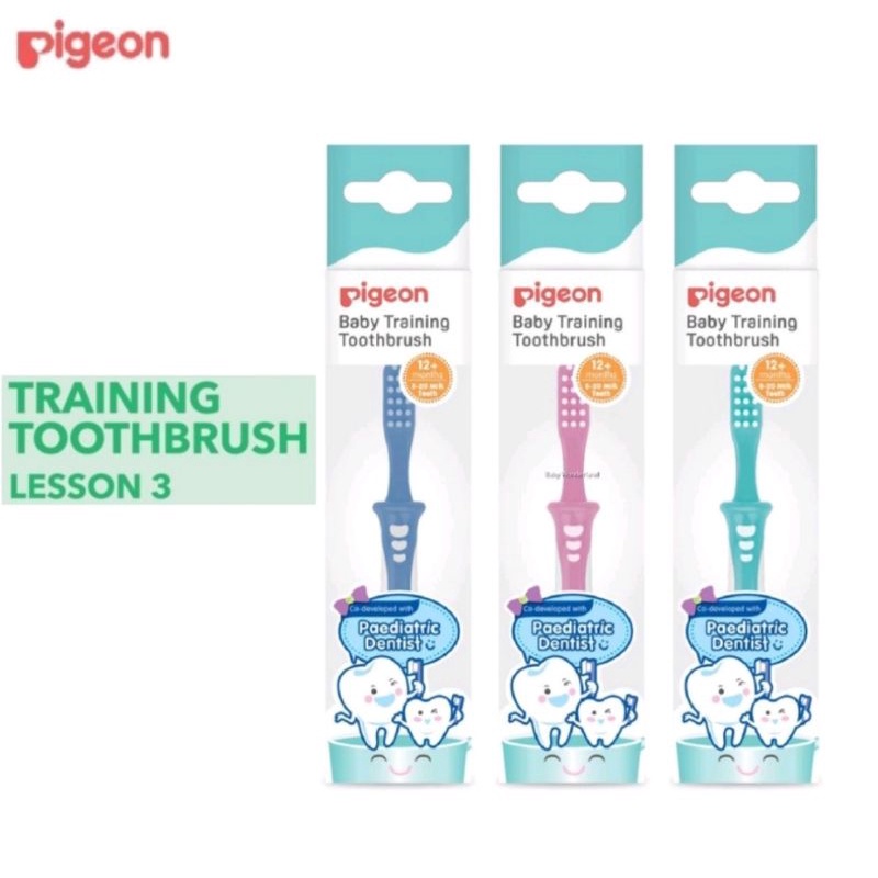 Pigeon Baby Training Toothbrush / Sikat Gigi Bayi Lesson 3 (12M+)