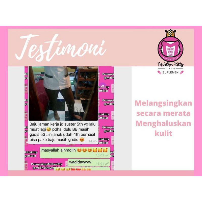 PIL PINK MAGIC MildhaKity Pelangsing Ampuh) BPOM aman busui tanpa efek samping