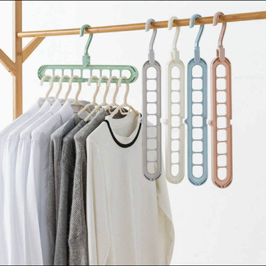 GANTUNGAN BAJU MAGIC HANGER 9 IN 1 || MULTIFUNGSI HANGER 9IN1 - BD