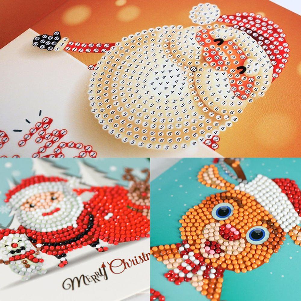 R-flower 8pcs/lot Kartu Undangan Merry Christmas Craft Handmade Xmas Postcards