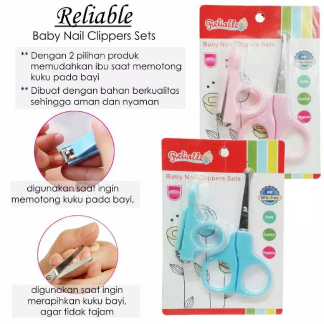 Gunting Kuku Bayi Reliable 2in1 /Baby Nail Clipper