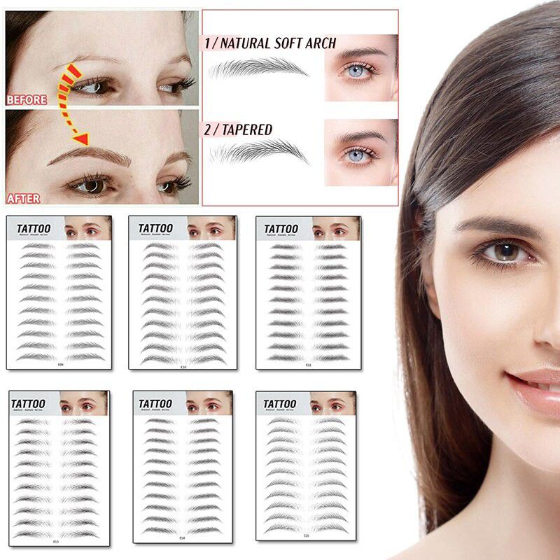 Tato Alis sticker 4D Eyebrow waterproof/Tato sulam alis semi permanen tahan air