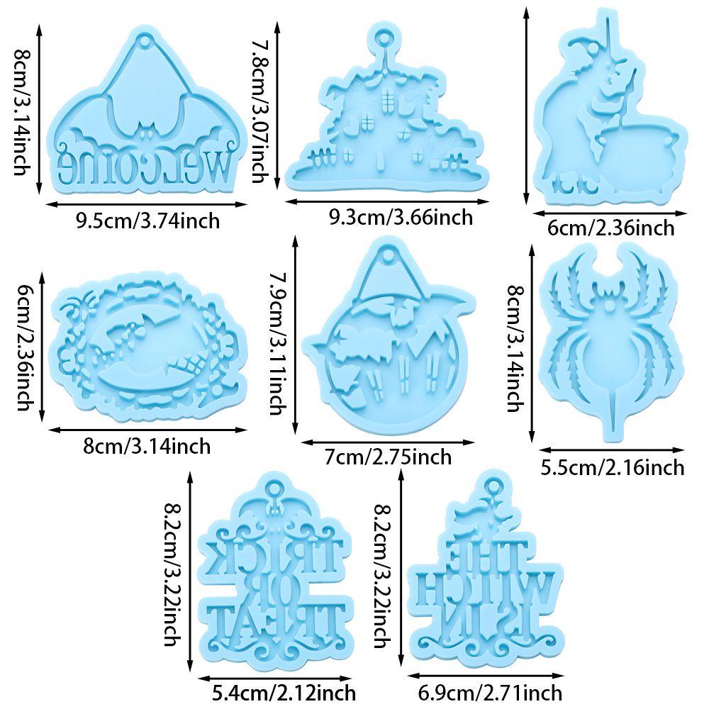 R-bunga Halloween Cetakan Resin Penyihir Liontin Clay Mold Alat Membuat Perhiasan