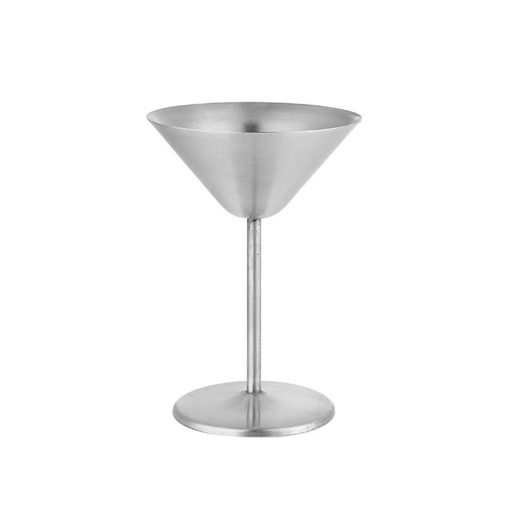 Chookyy Goblet Red Wine Glass Cups Gelas Kaca Logam Stainless Steel Cocktail Wine Bir Anggur Segitiga Champagne Cup