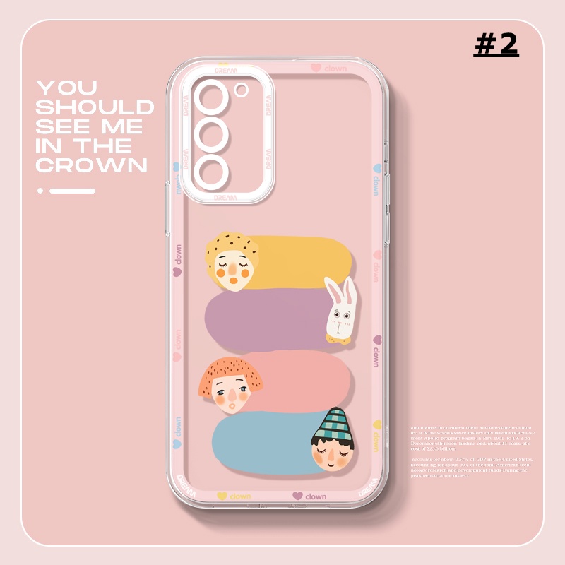 Soft Case TPU Transparan Motif Kartun Untuk Samsung A13 A03 A03S A23 A12 A32 A22 A21S A22 A52 A72 A50 A20 A51 A71 A10s A11 M12 A53 S21