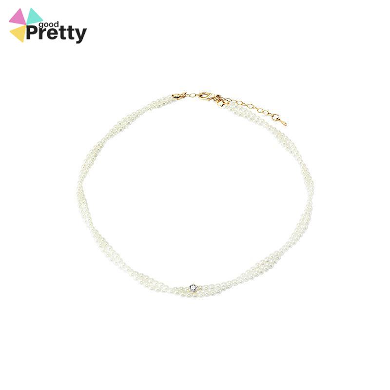 Twisted Winding Light Luxury Retro Temperamen Kalung Hiasan Mutiara Imitasi - PD