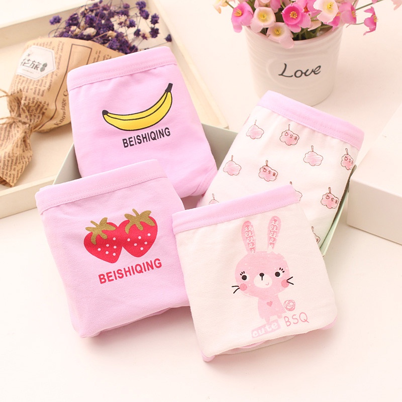 【Happy Baby】2-12Tahun CD005 Celana dalam Segitiga anak perempuan motif Lucu Kelinci,,strawberrt dll
