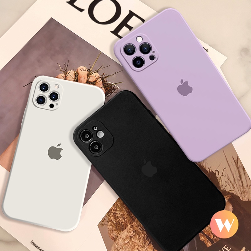 Soft Case TPU Warna Polos Untuk iPhone 13 12 Pro Max 7plus 6 6s 7 8 Plus XR X XS Max SE 11Pro Max