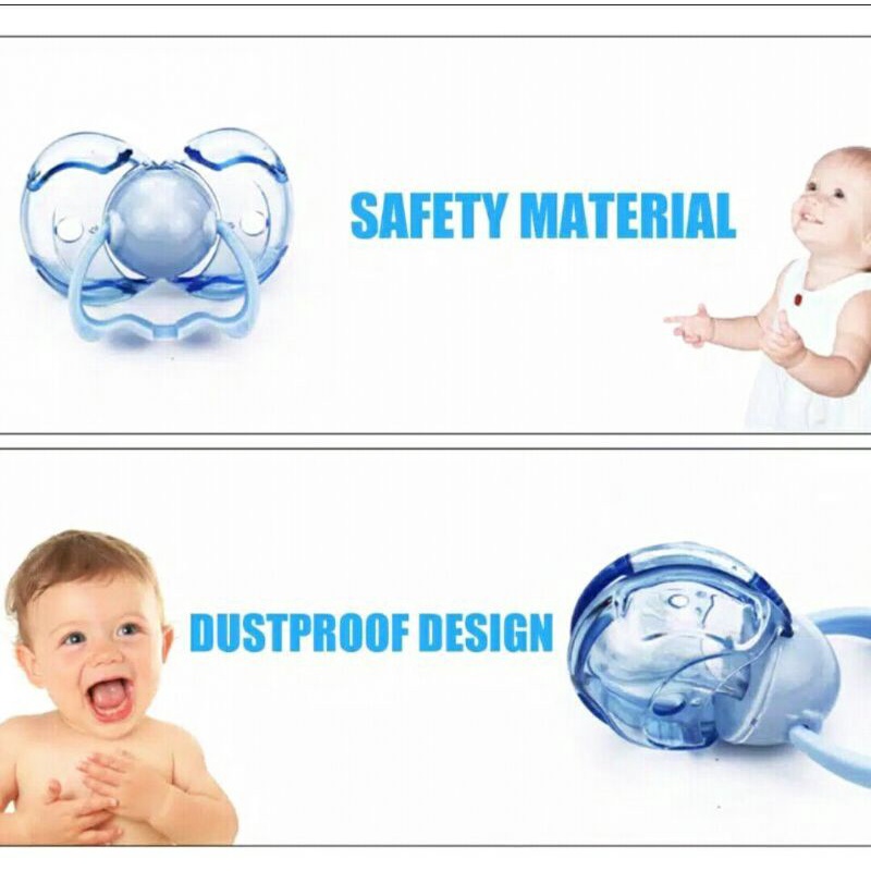 Empeng Bayi Empeng orthodontics bpa free dengan penutup Dot Silikon Bayi buka tutup bpa free-2