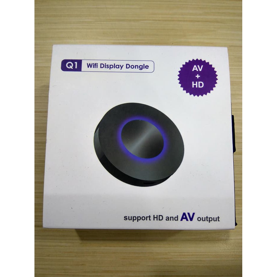 "Wifi Display Dongle Q1 support HD and AV Output presentasi proyektor"