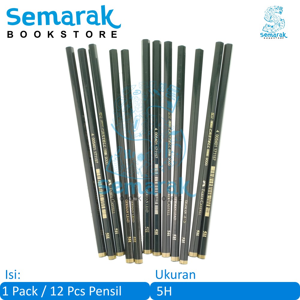 

Faber Castell 9000 Pensil 5H [1 Pack / 12 Pcs]