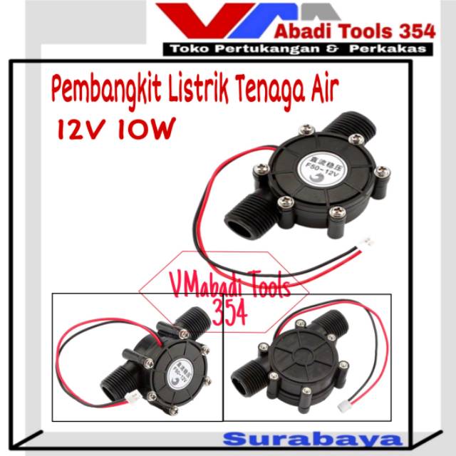 Pembangkit Listrik Tenaga Air 12V 10W generator turbin / Generator Listrik Mini 12V Otomatis