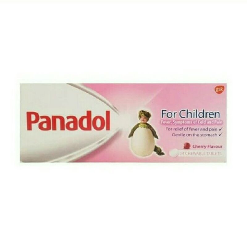 Panadol Anak Rasa Cherry Import Singapore Tablet Kunyah 24 Tablet