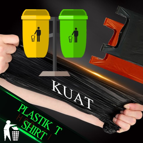 Kantong Plastik Kresek Plong HD Hitam 28x48cm Isi 50 Lembar Murah