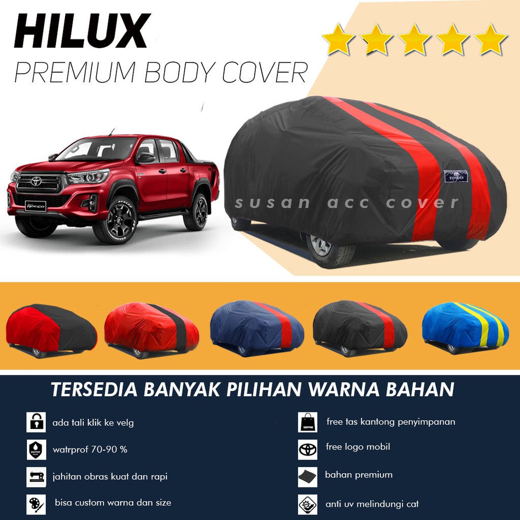 Body Cover Mobil Hilux Sarung Mobil Hilux/Hilux DC/hilux double cabin/triton/triton double cabin
