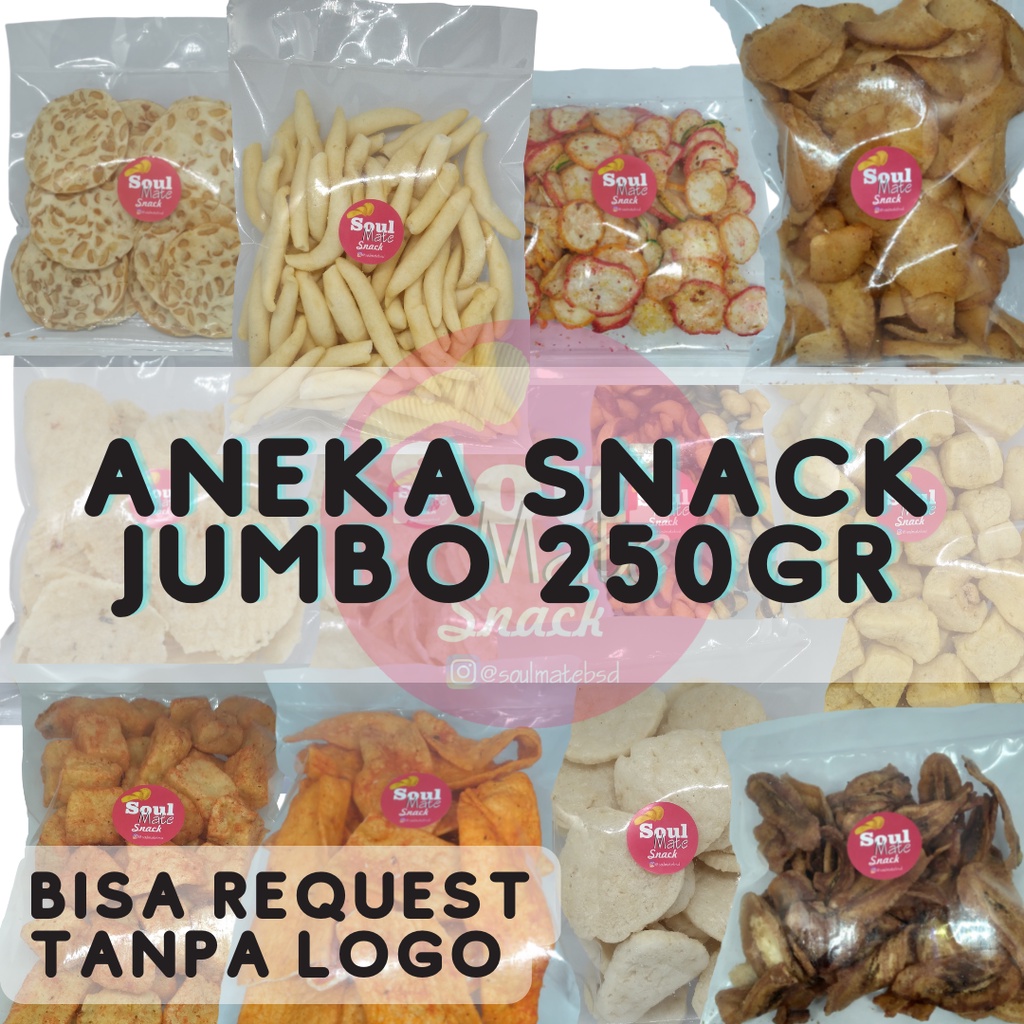 

Aneka Snack Jumbo 250gr/ Cemilan Murah/ Makanan Ringan Grosir Eceran
