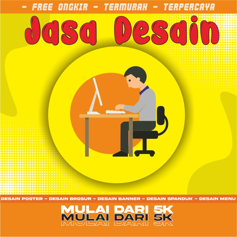 Jasa Desain Kaos, Poster, Brosur, Banner, Menu Makanan dan Minuman