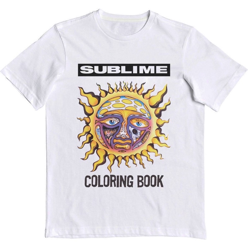 KAOS BAJU SUBLIME - COLORING BOOK | T-SHIRT BAND SUBLIME | BAJU BAND SUBLIME WHITE PRIA MUSIK