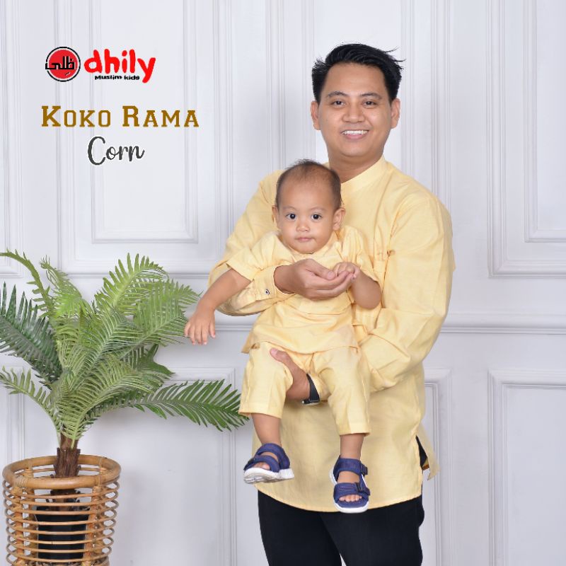 DHILY - BAJU KURTA KOKO ANAK RAMA, Baju Koko Couple Ayah Anak