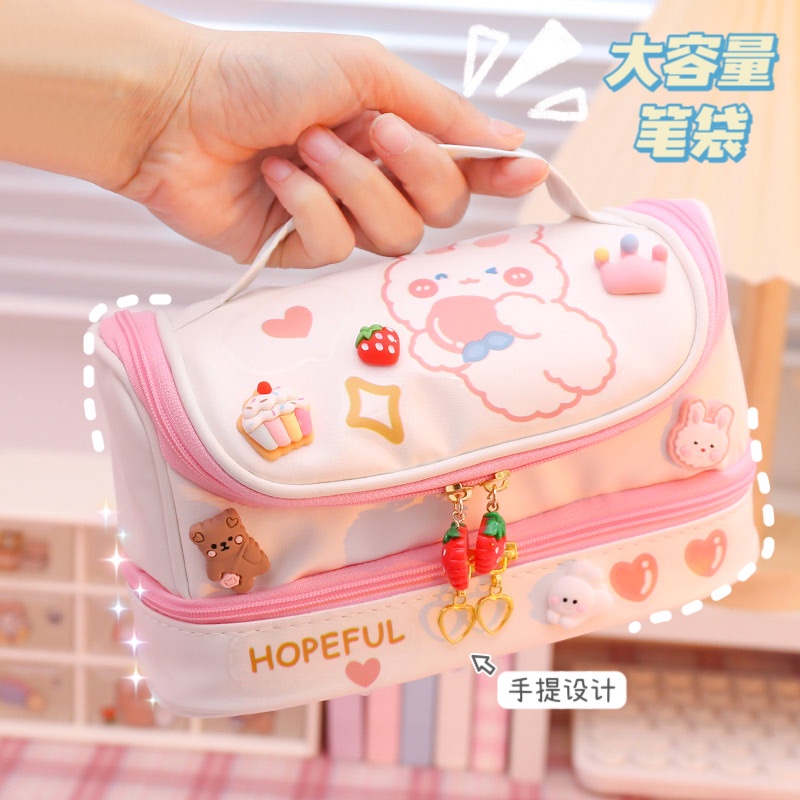 

Japanese StyleinsLarge Capacity Pencil Case2022New Children Girl Primary School Student Simple Penci