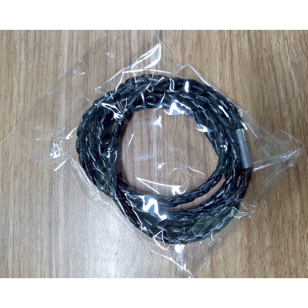 Gelang Tangan Gaul Braided Bahan Kulit 5 Laps