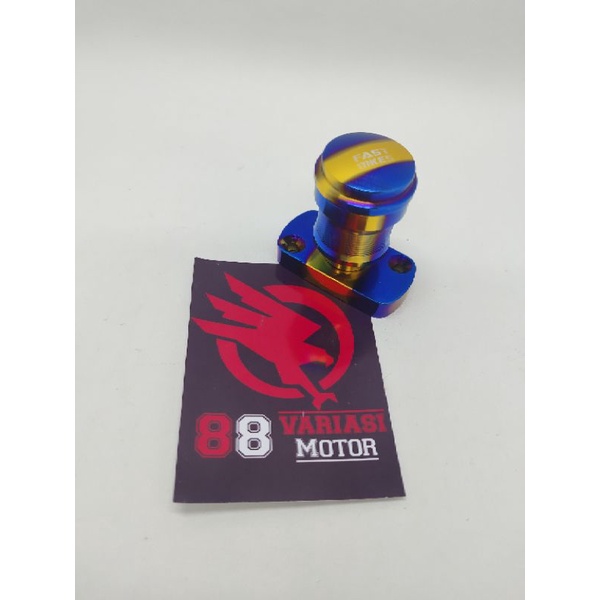 Tutup Minyak Rem Honda Variasi Full CNC Twotone - Stempel Full CNC 2tone Honda Beat Vario Scoopy